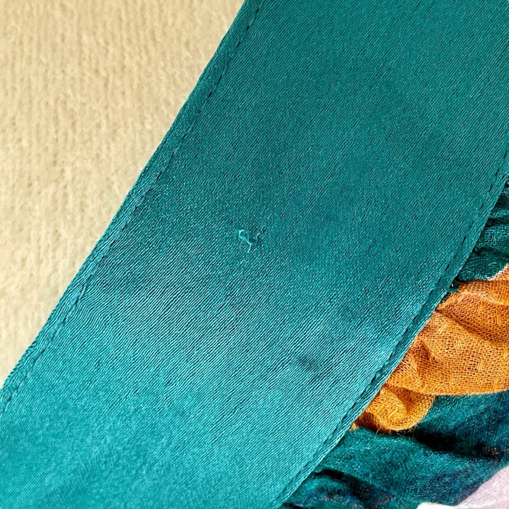 Anthropologie Teal Floral Cutout Maxi Jumpsuit - Picture 8 of 9